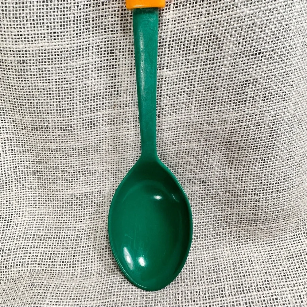 Green and Orange‎ Kitchen Spoon Vibrant Retro 80's